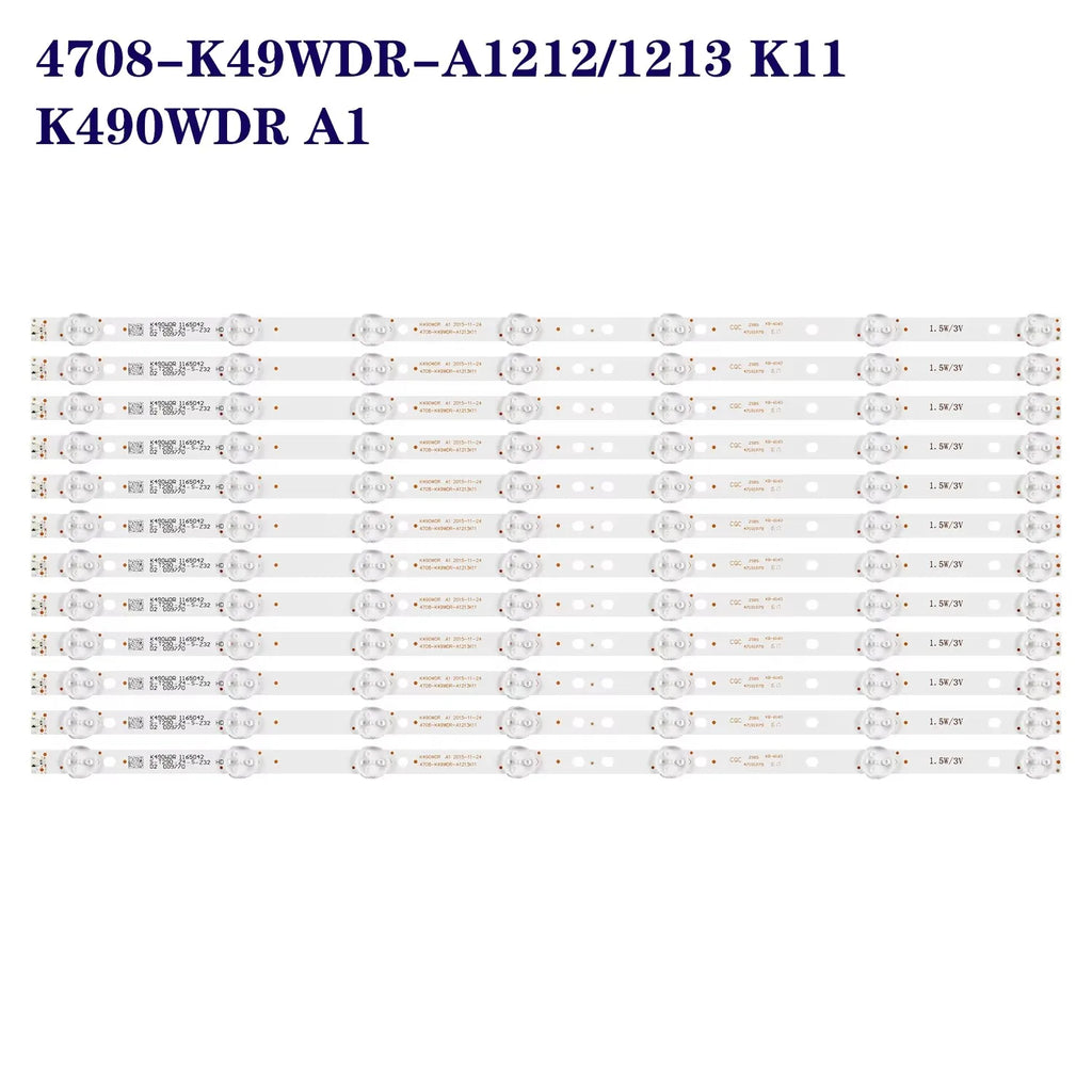 12pcs LED Backlight strip for Toshiba 49 TV 49L621U K490WDR 