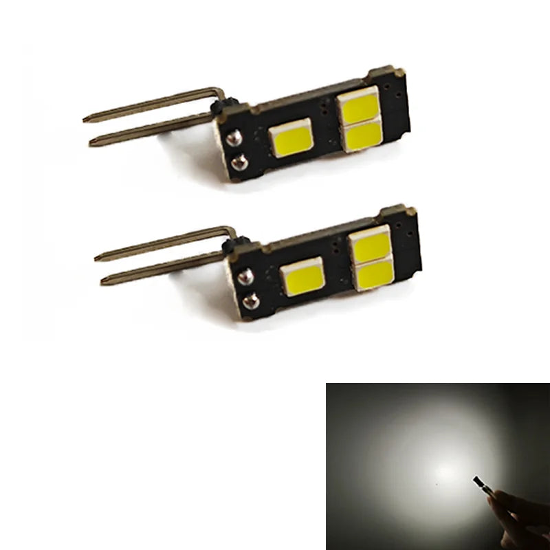 2pcs Ice Blue Red White Purple 3-SMD Car Interior LED Footwe