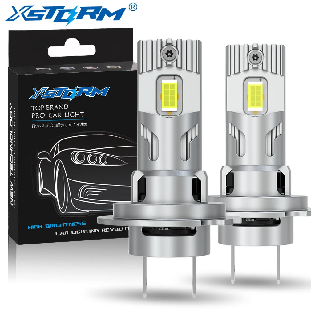 XSTORM H1 LED Lights Bulbs Canbus 60000LM 100w H3 H7 LED Headlight With Fan H1 Turbo Lamps Car Headlights Plug & Play 6000K 12V
