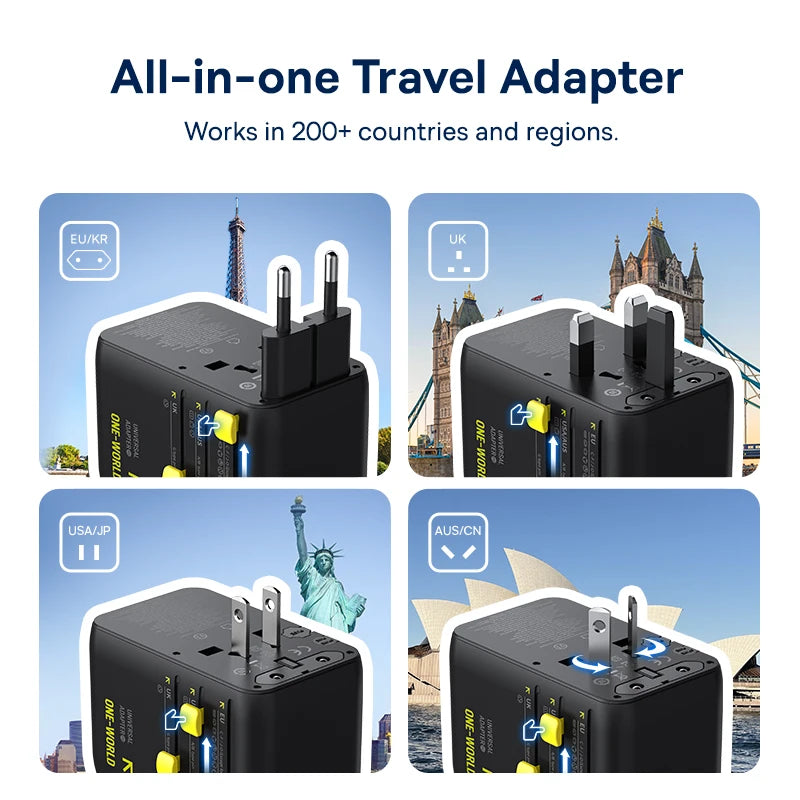 Baseus GaN Charger Universal Travel Adapter Built in 70W Ret