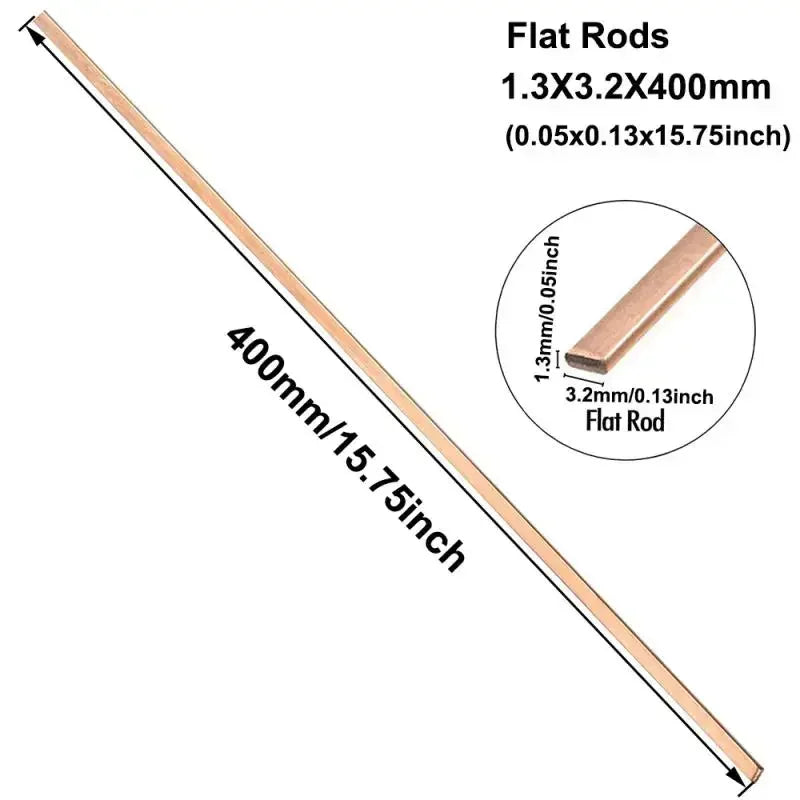 1-3mm Phosphor Coppers Welding Rods Round/Flat Electrode Wel