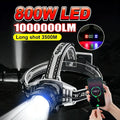 New High Power 800W LED Headlight Super Bright Long Shot 350