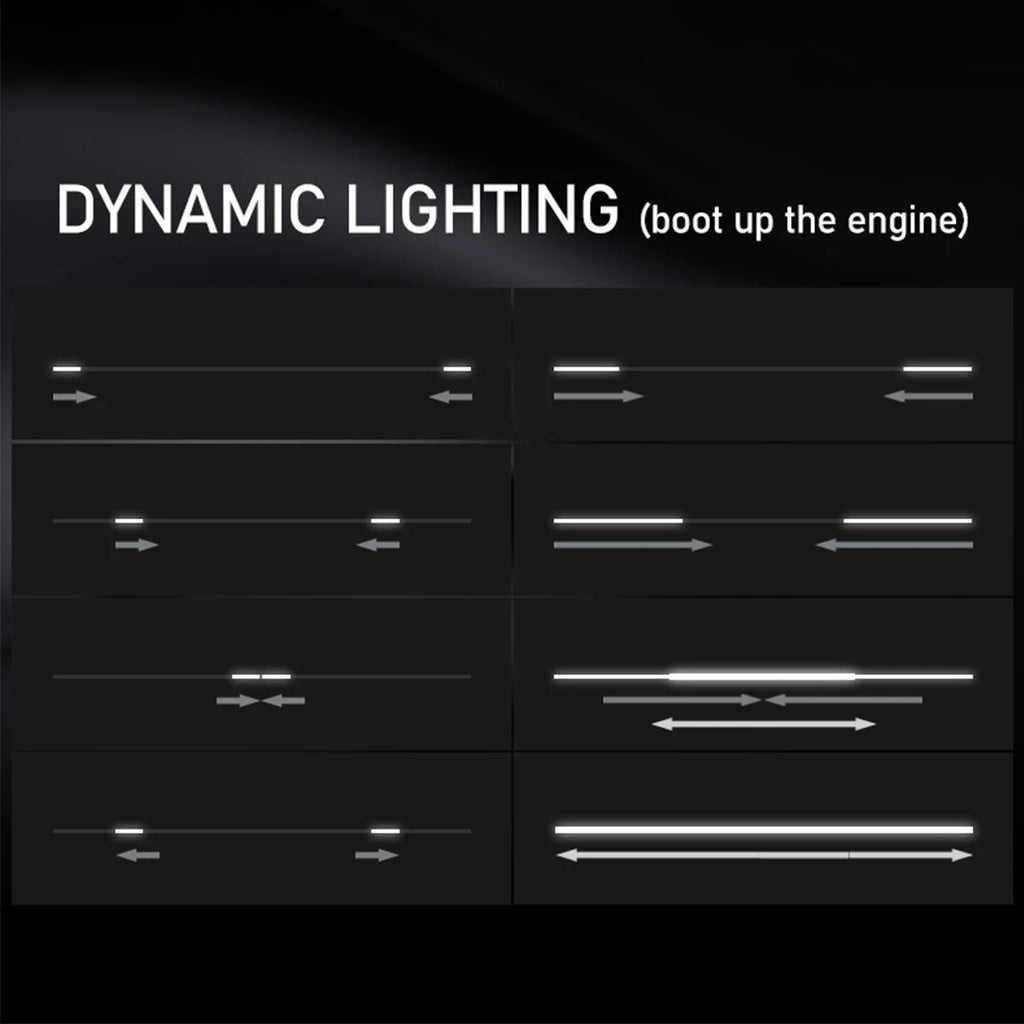 LED Car Hood Decorative Light Strip Start Scan Dynamic Ambie