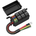 DaierTek 12V Relay Box 6 Way Relay Fuse Box 12 AWG Pre-wired