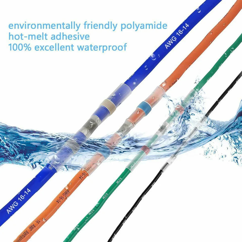 50pcs Pieces Waterproof Solder Seal Tin Ring Heat Shrink But
