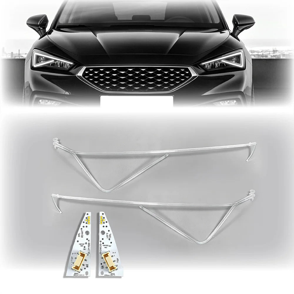 Angel Eyes Light Source Guide Plate Tube Strips For SEAT Leon 2021-2023 Headlight Replacement Spare Parts for