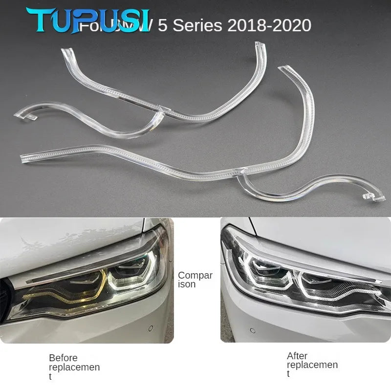Angel Eye for BMW 5 Series G30 G38 2018-2020 LED DRL Light Guide Plate Light Guide Tube Headlight Daytime