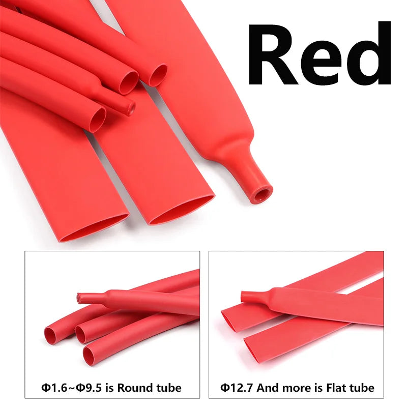 3Meters 3 1 Heat Shrink Tube With Glue Colorful 1.6-50mm Dual Wall Adhesive Lined Polyolefin Shrinkin Wrap Cable Protect Sleeve