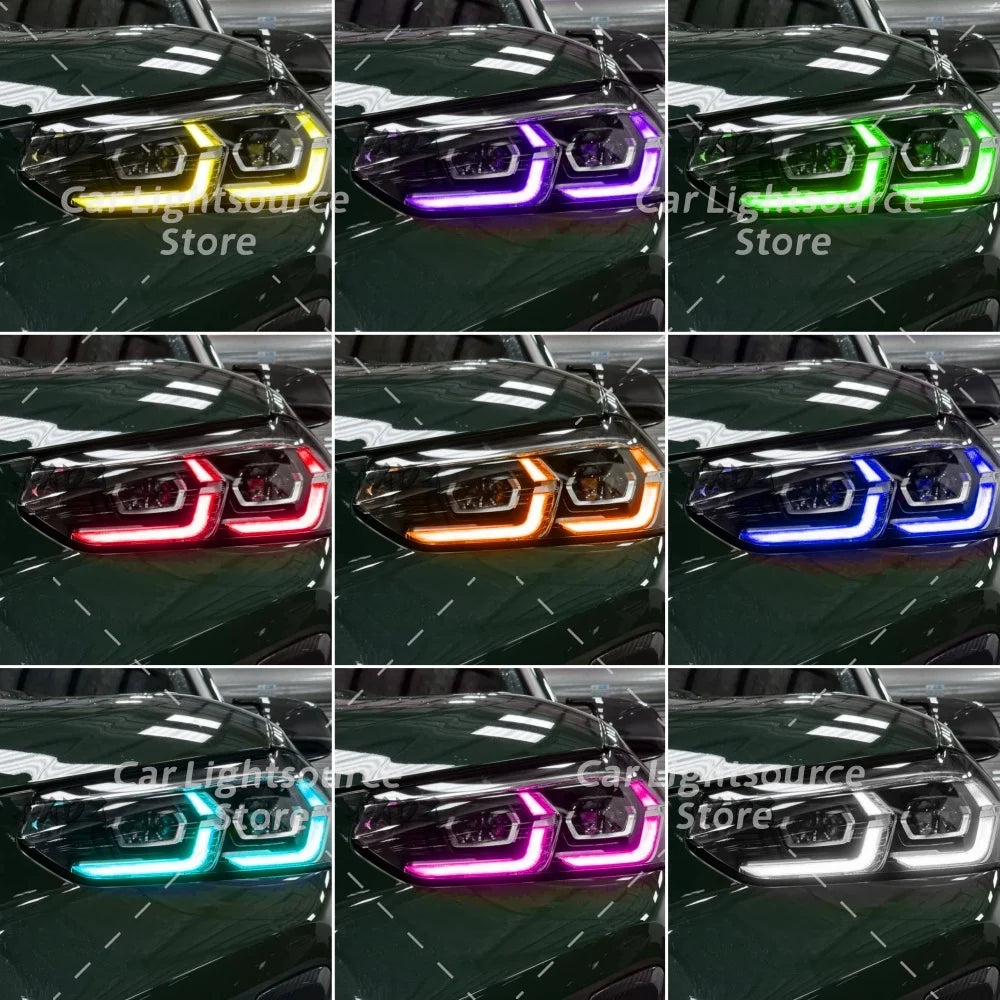 Angel Eye DRL LED Boards For BMW X3 X3M G01 X4 X4M G02 F97 F98 LCI 2021-2024 Headlight Daytime Running Light