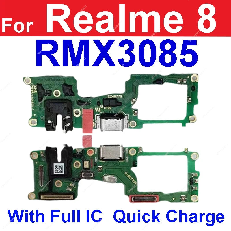 USB Charger Board Dock For Realme 8 8i 8S 4G 5G USB Charging Jack Port Connector Board Replacement Parts