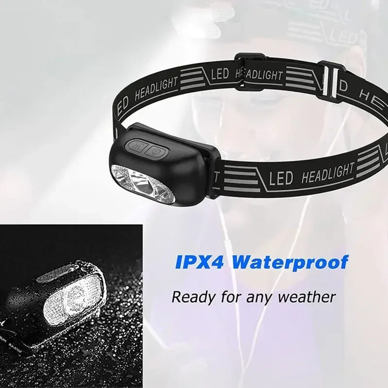 Mini Headlamp Strong Light Led Night Fishing Powerful Torch 