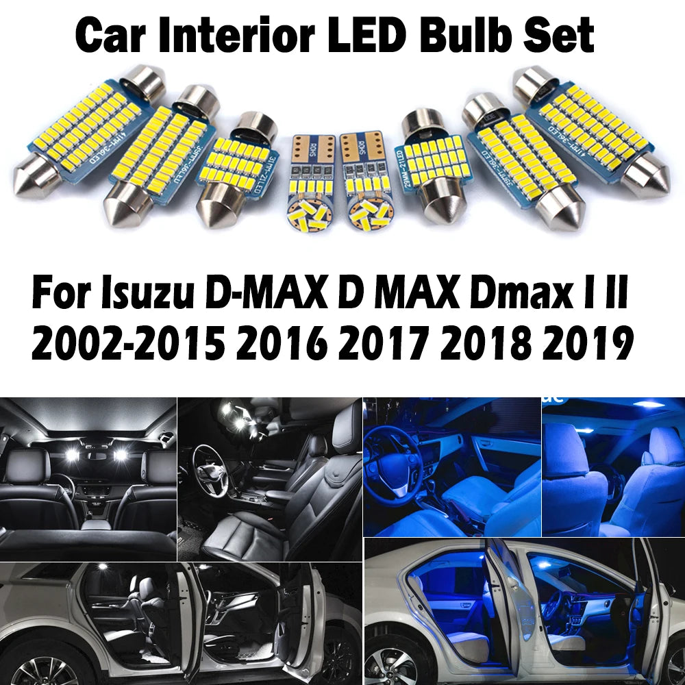 7-Piece LED Interior Light Kit for 2002-2015 - Canbus Error-Free Interior Bulbs