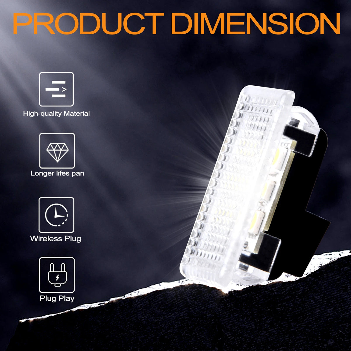 2/4/8pcs LED Car Light Bulbs Kit Trunk Frunk Door Puddle Lig