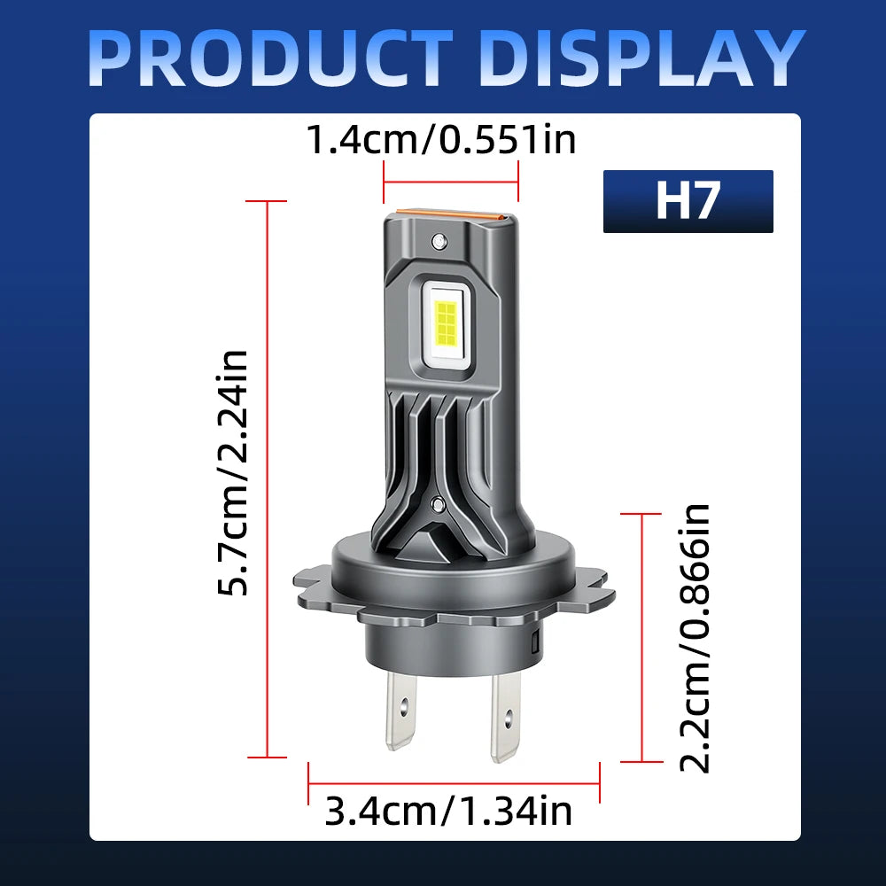 H7 LED Headlight Bulbs 120W 30000LM H7 LED Light Auto Headli