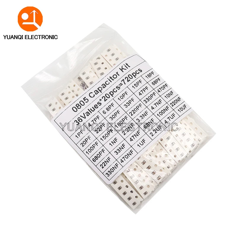 320PCS 720PCS 0603 0805 1206 SMD Capacitor Assorted Kit 16/3