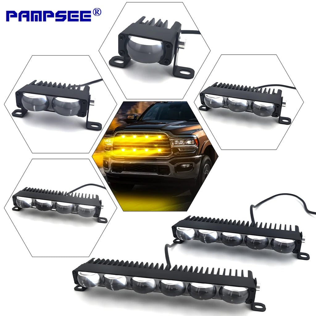 LED Headlight Bumper Projector Lens Fog Lamps Work Light Car