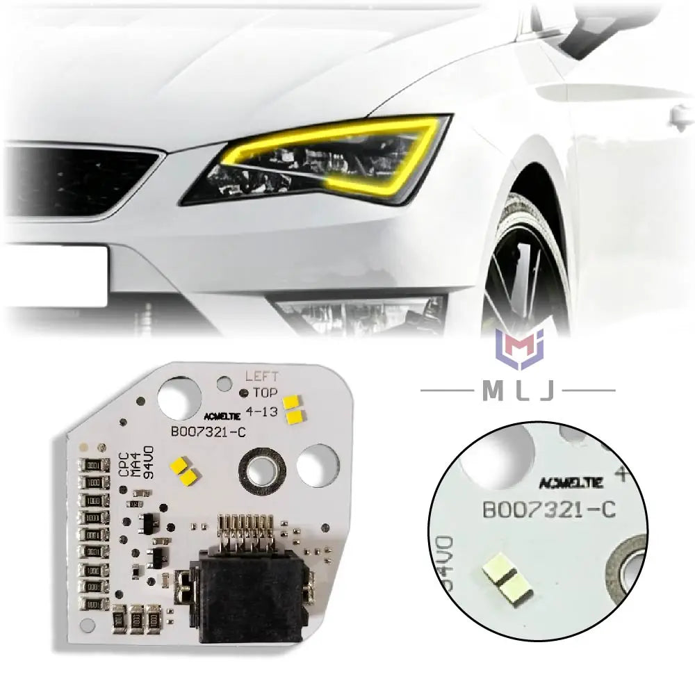 DRL Chip Board Angel Eyes Modified Daytime Running Light For VW SEAT Leon 2013-2016 Headlight Parts for VW