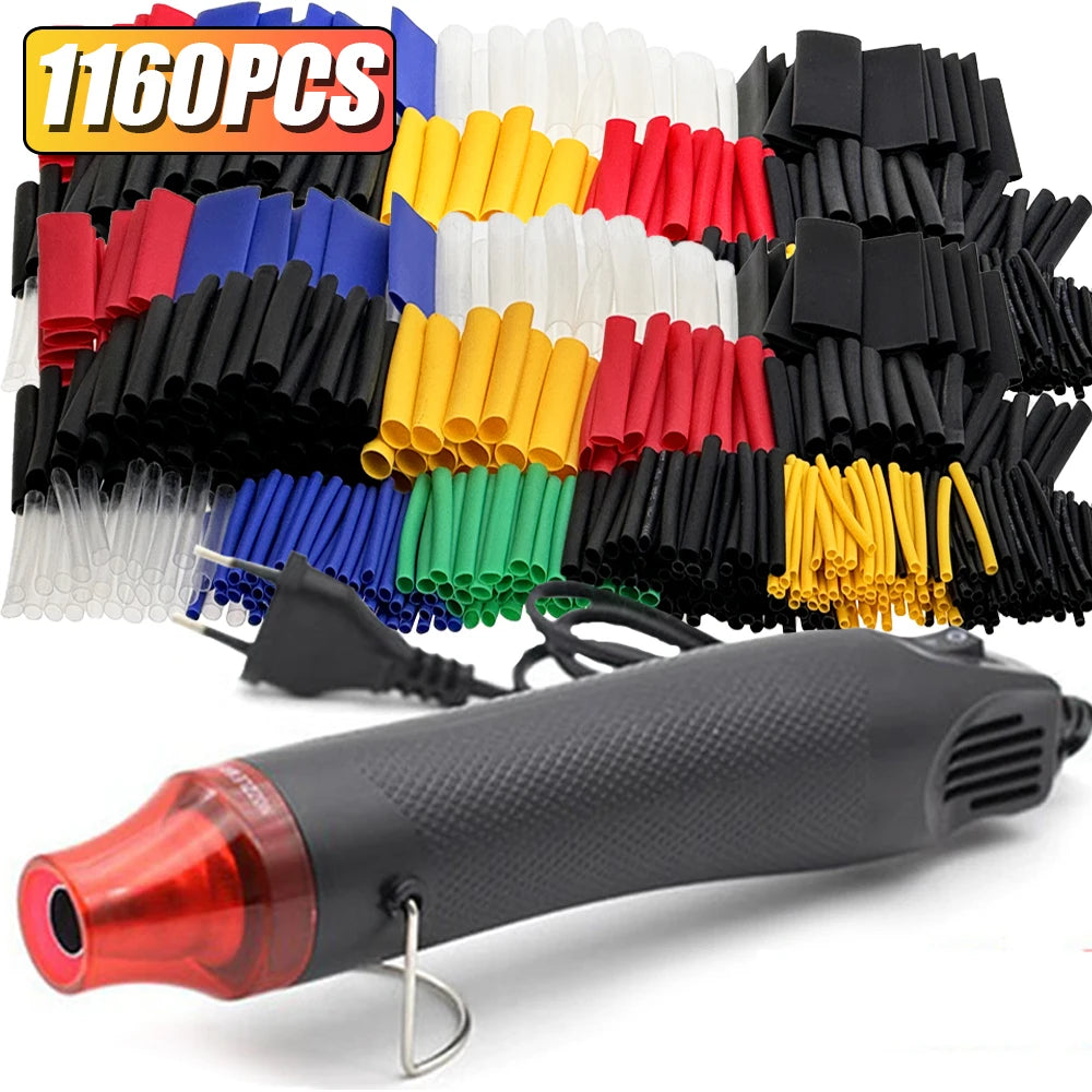 1160/580/164PCS Heat Shrink Tubing Kit 2 1 Shrinkable Wire S