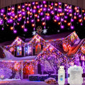 3.5M 105LED Icicle String Fairy Lights Outdoor Orange+Purple
