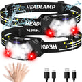 New 2000LM Ultra Bright 9 LED Headlamp USB C Rechargeable He