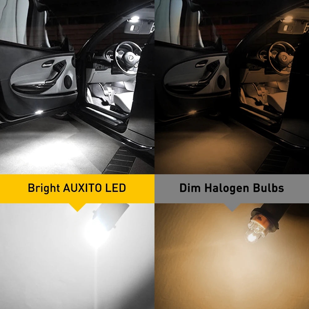 AUXITO 10Pcs W5W T10 W5W 194 501 Led Canbus No Error Car Int