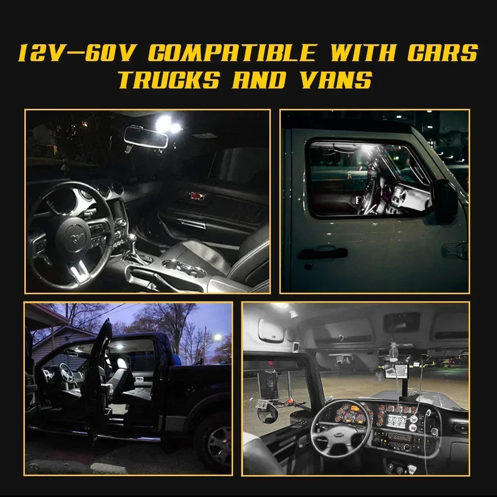 2pcs W5W LED T10 12V 24V Lights For Car Truck Interior Bulbs