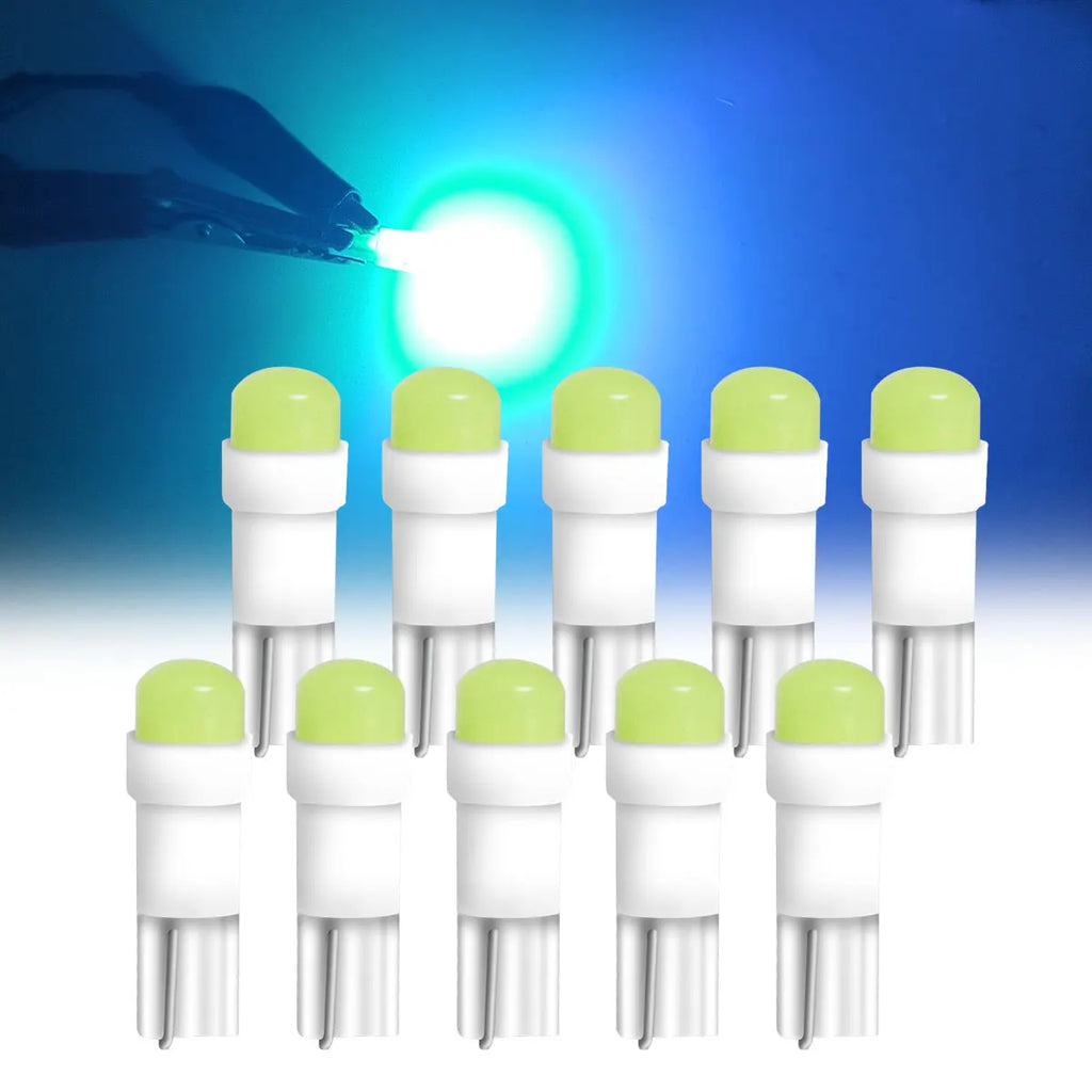 10PCS T5 LED Lights W1.2W W3W LED Car Interior Light Auto Side For Car Turn Signal Dome Door Reading Backup Clearance Lights