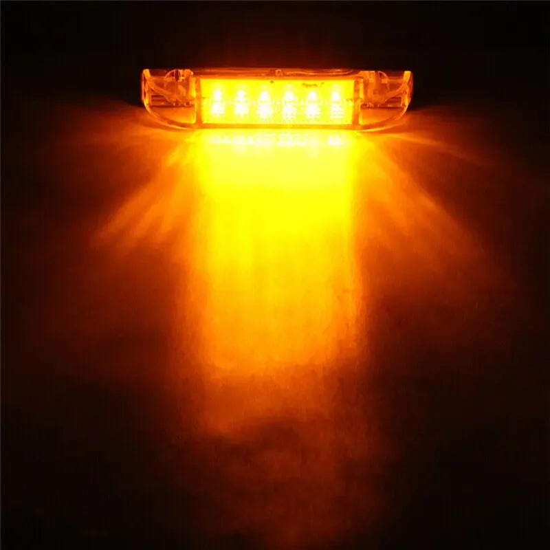 2PCS 6 Led Marker Clearance Light strip Bar Car Interior Ext