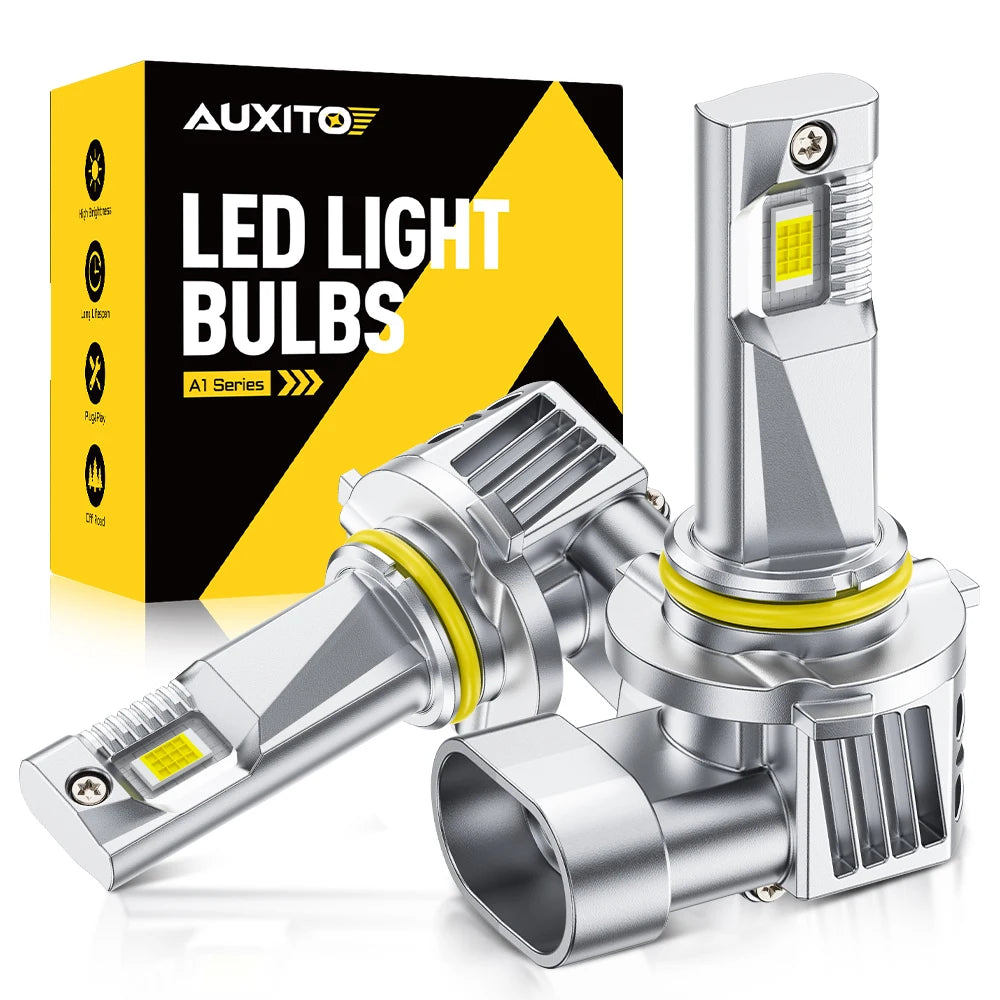 2Pcs AUXITO Canbus 9005 9006 HB3 HB4 LED Headlight Kit Plug 