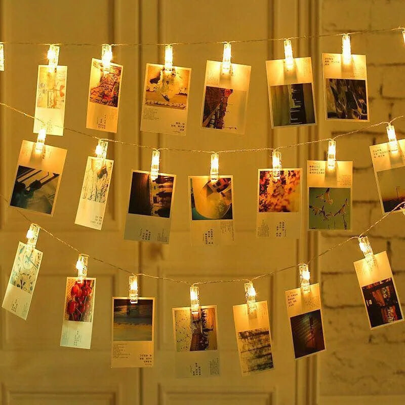 3m 20 LED Photo Clip Fairy String lights Card Holder Garland