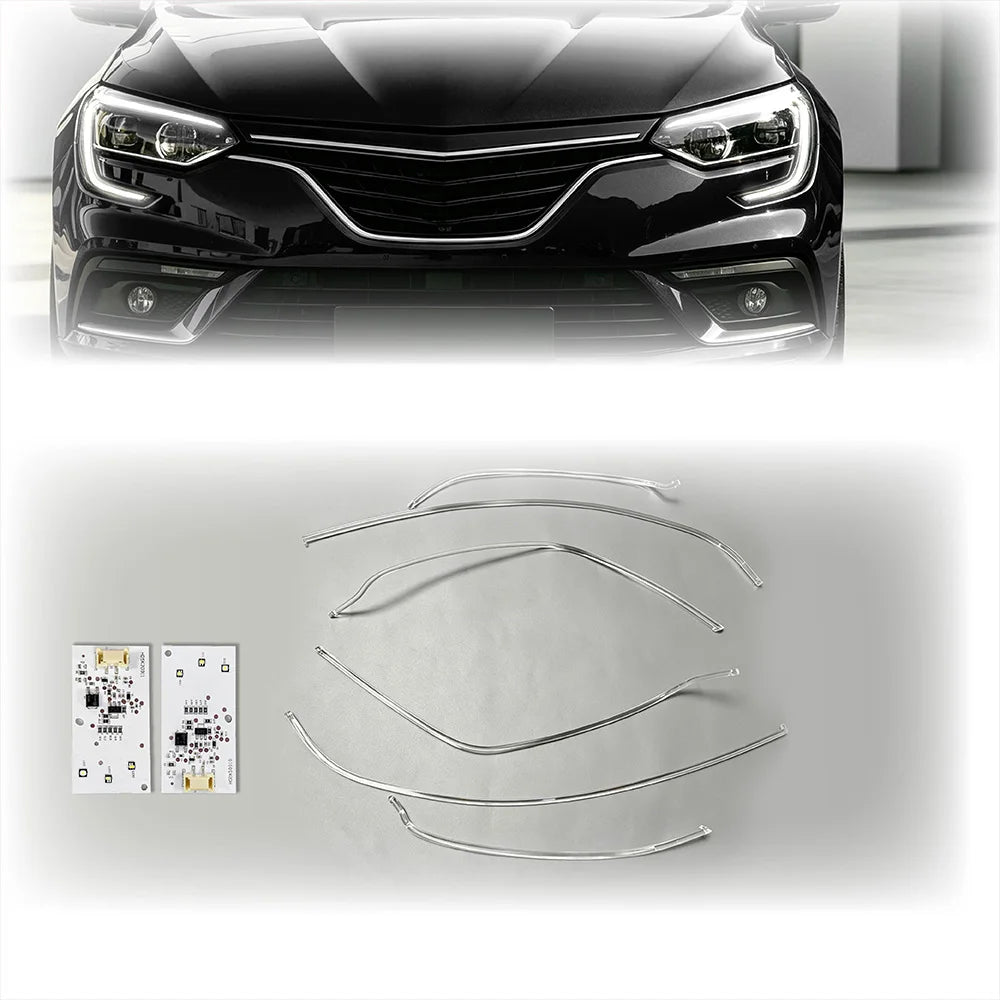 DRL Source Board Chips Headlight Light Guide Strip Tube For Renault Megane IV 2015-2022 Spare Parts for