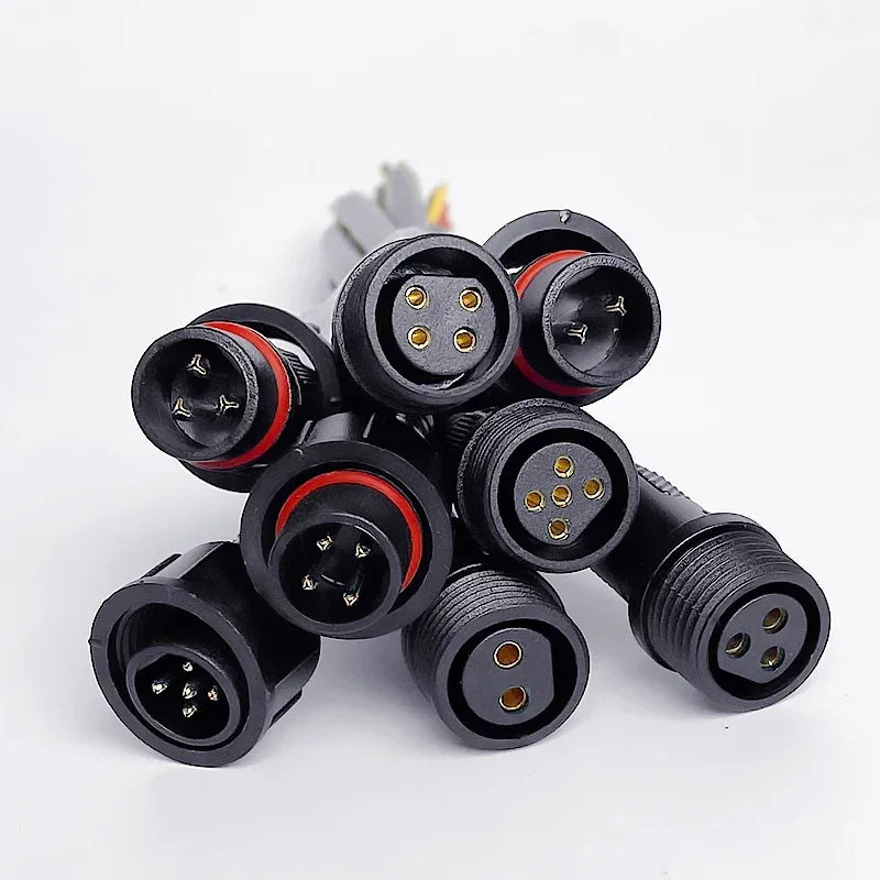 5/20Pcs M16 Waterproof 2 3 4 5 Pin IP65 Cable Wire Plug for 