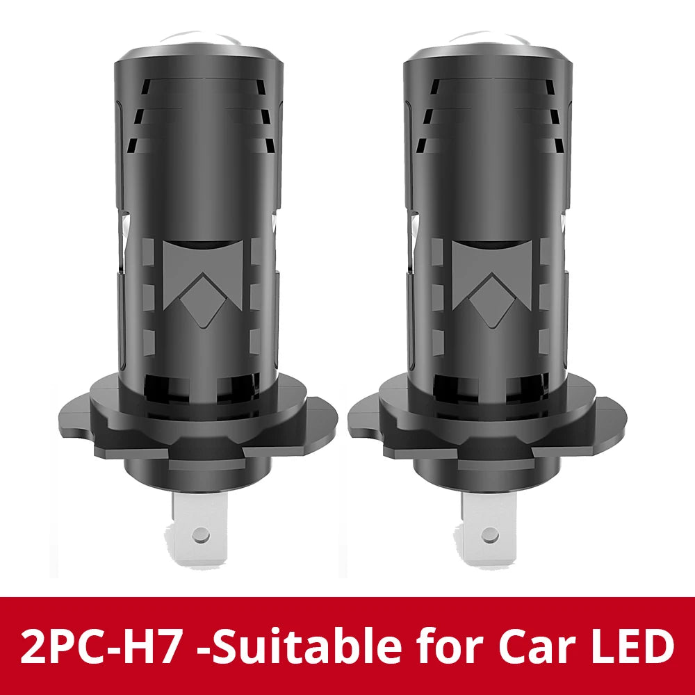 New H7 LED Projector Lens Headlight Car Bulb 1 1 Wireless Canbus 6000K h7 led Car Headlight Lens with Fan Fog Light Plug&Play