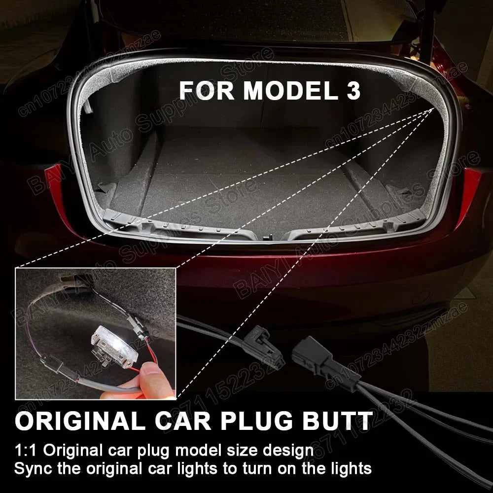 Car Trunk Light Bar For Tesla MODEL 3 2017-2026 Rear Luggage