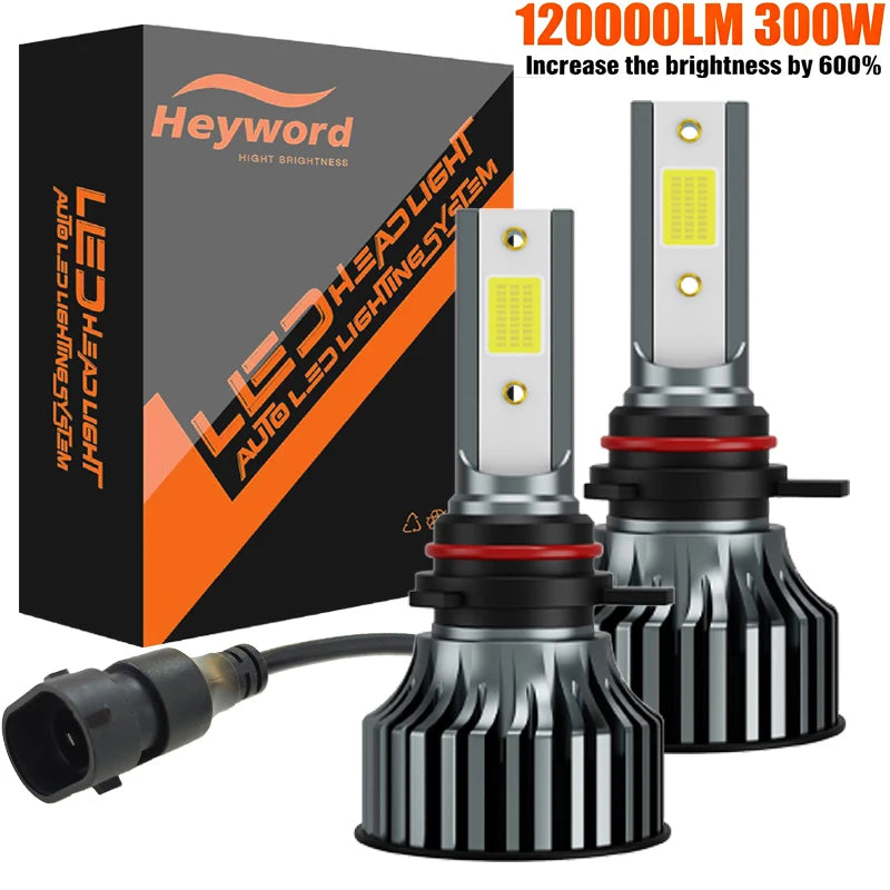 Heyword 2Pcs LED H4 H7 Car Headlight H1 LED Bulb H8 H11 9005 HB3 9006 HB4 9004 H3 H13 Led Lights 120000LM Turbo Lampada 12V
