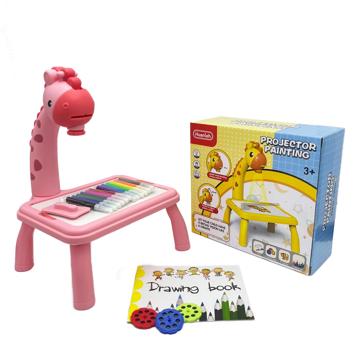 Kid s LED Projector Drawing Table Mini Toy Painting Set Table Educational Board Creative Learning Tools Painting Toys Gift