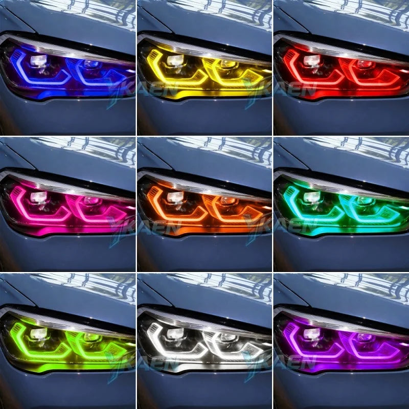 Angel Eyes LED DRL Boards For BMW X1 F48 F49 LCI 2019-2022 Blue Red Daytime Running Light Turn Signal for BMW