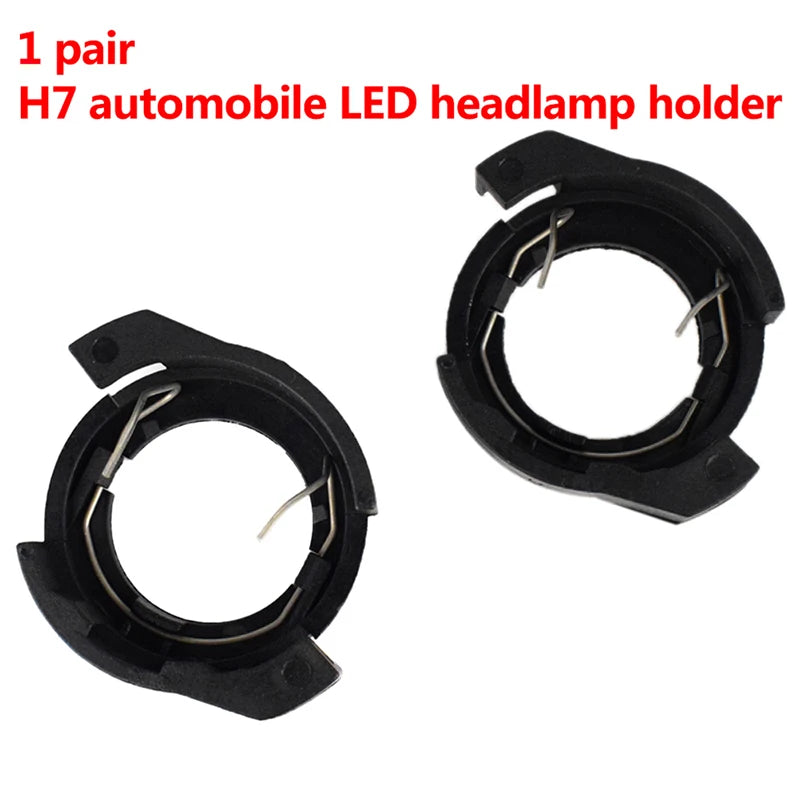 2Pcs H7 Automobile Led Headlight Bulb Base Replacement Holde