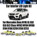 Canbus Car LED Interior Reading Light Kit For Mercedes Benz M ML GL GLK GLA GLC Class W163 W164 W166 X164