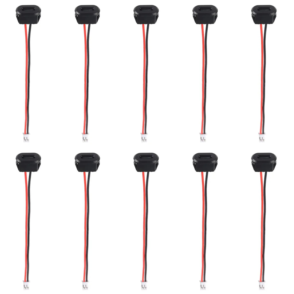 10PCS Type-C Female Chassis Waterproof 2P Solder Wire Type U