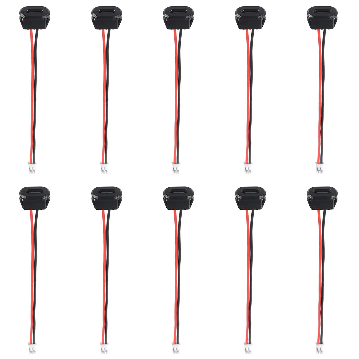 10PCS Type-C Female Chassis Waterproof 2P Solder Wire Type U