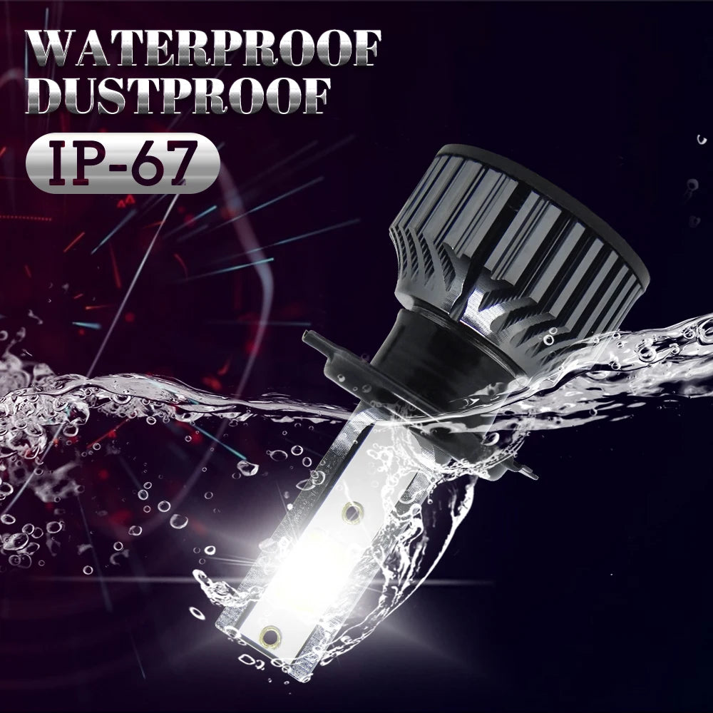 72W 16000LM Car Headlight H4 H7 H1 LED H11 H8 H9 H27 881 Blu