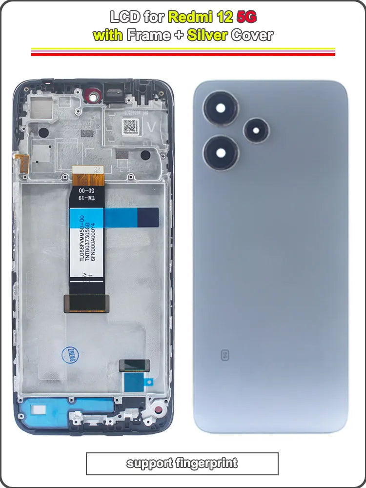 100% Tested LCD for Redmi 12 5G LCD Display Touch Screen Digitizer Replacement for Redmi 12 5G Phone 2AFZZRN8DY 23076RN8DY LCD