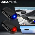 SEAMETAL 1/2PCS Solar Powered Simulated Dummy Alarm Light Wi