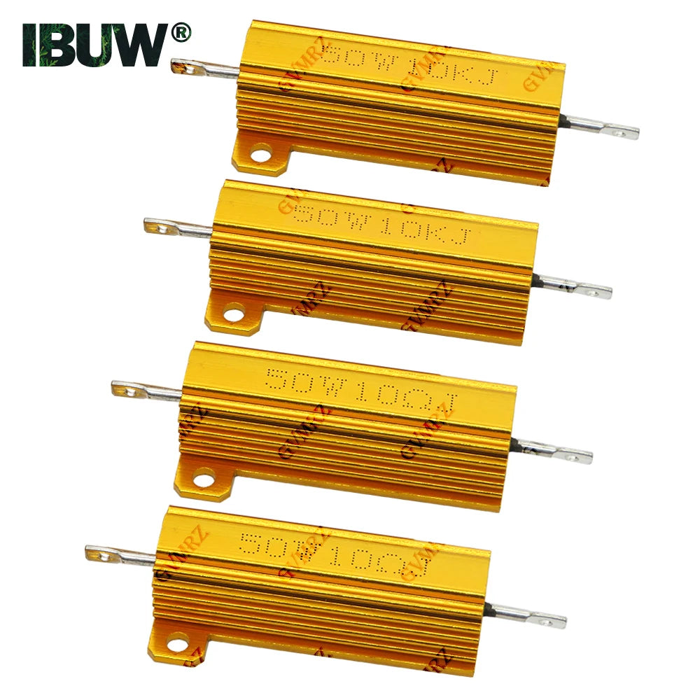50W Aluminum Housing High Power Wirewound Resistor Assorted 