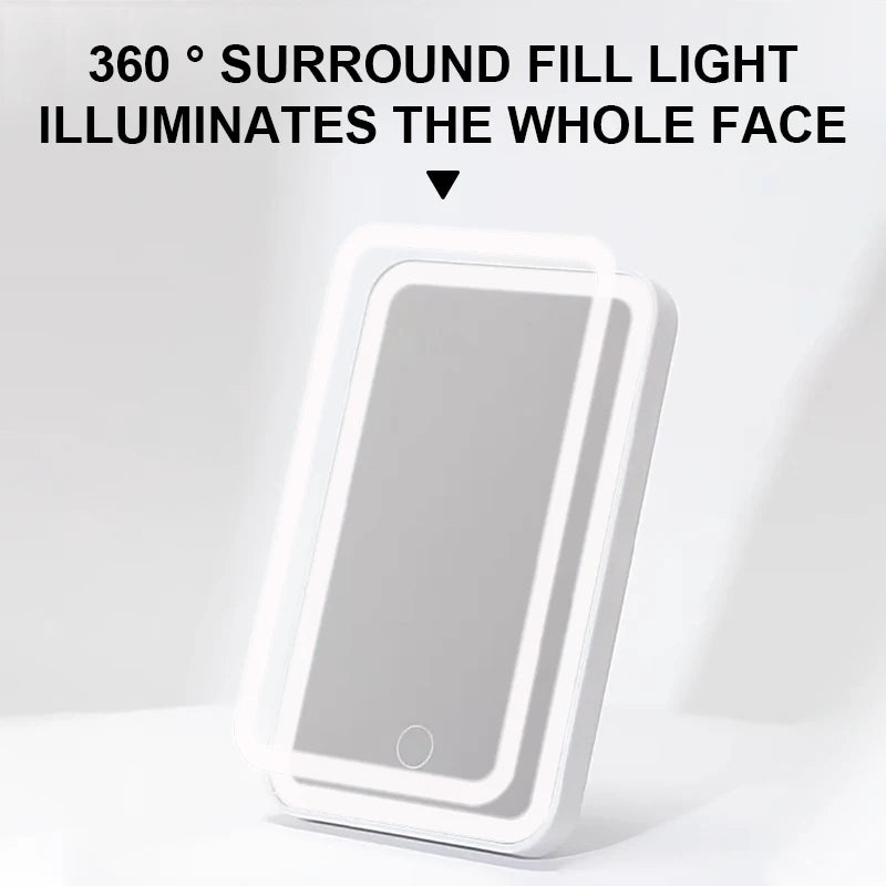 SEAMETAL Car Interior Mirrors Sun Visor Plate LED Makeup Mir