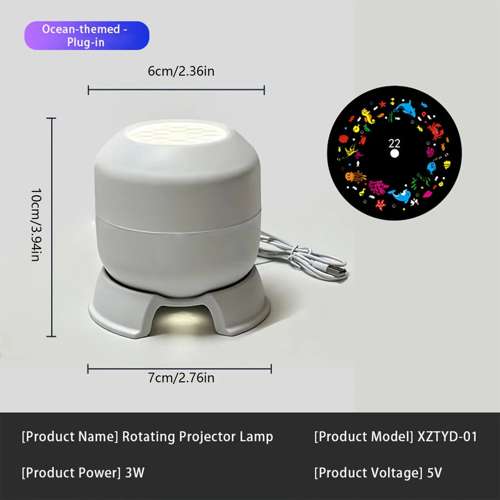 360 Rotating Starry Ocean Projection Night Light Dynamic Pro