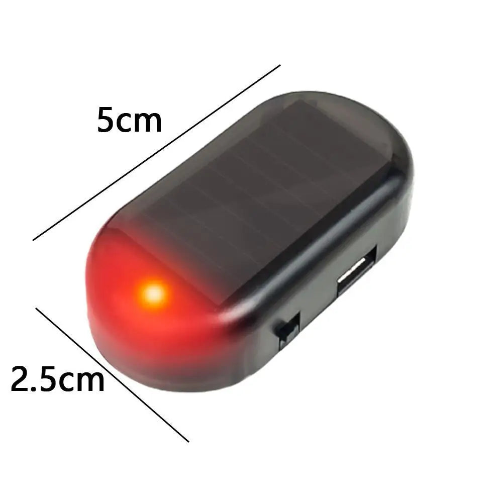 Car Fake Security Light Solar Powered Universal Warning LED 