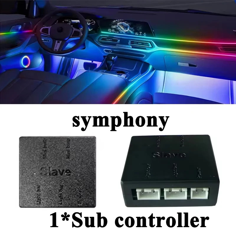 18 in 1 Symphony RGB Atmosphere Light Parts Main Sub Controller 20/35/75/110CM Light Extend Line Speaker Foot Lamp Storage Light