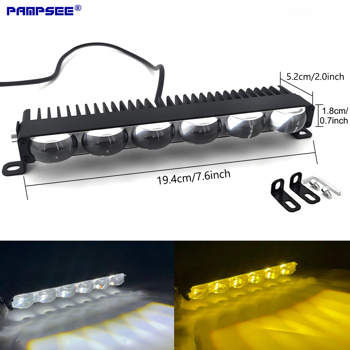 Mini LED Headlight Bumper Fog Lamps Projector Lens Car Grill